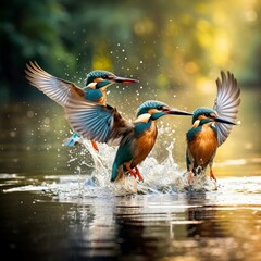 Naklejka premium Kingfisher Majesty: Mesmerizing Images of the Jewel of Waterways
