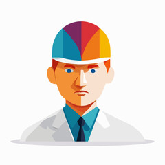 Man Wearing Hat and Tie. Generative AI