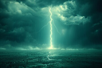Lightning Bolt Over Water