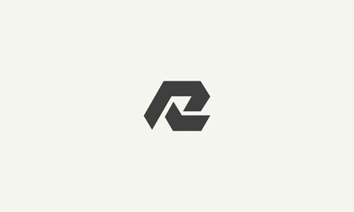 initial letter R monogram simple logo design vector illustration