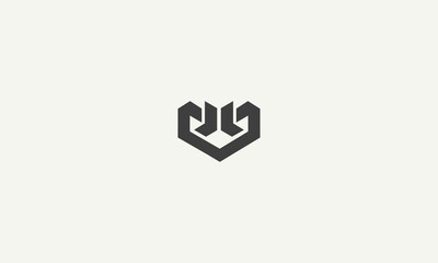 initial letter W Monogram simple logo design vector illustration