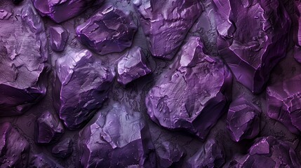Macro shot of amethyst rock texture with natural patterns. Creative background concept for design and print