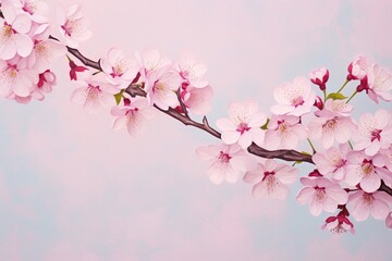 Pink sakura flowers, illustration
