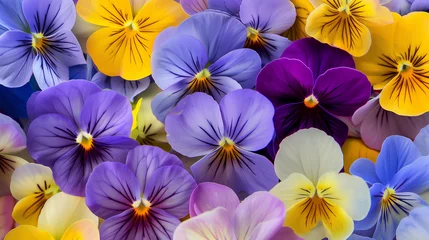 Fototapeten Viola tricolor (background) in garden © Juli Soho