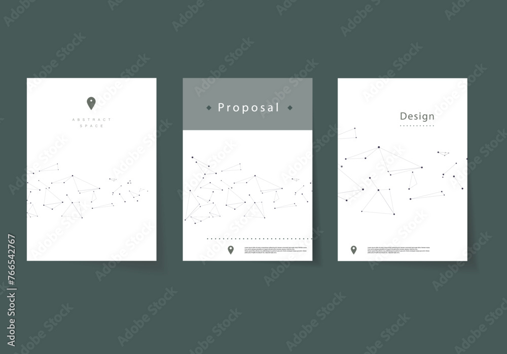 Poster network design. connect dots and lines