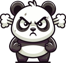 Angry cartoon panda