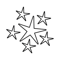 Decoration, star, shiny outline icon. Line art vector.