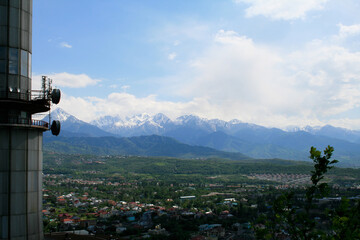Ile Alatau mountains and Almaty, Kazakhstan