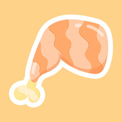 Chicken Cuisines Flat Stickers 
