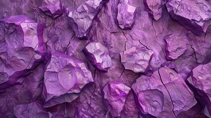 Abstract purple textured background with rock formations. Geology and natural mineral concept