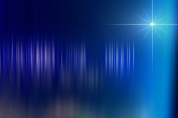 Blue gradient blurred background with light star