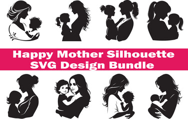 Happy Mother Day Silhouette