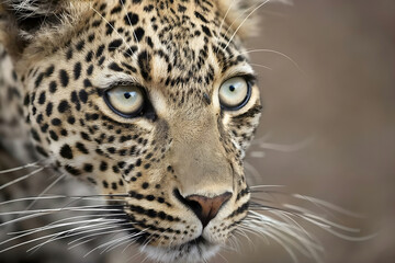 close up portrait of a leopard(ido upscale)
