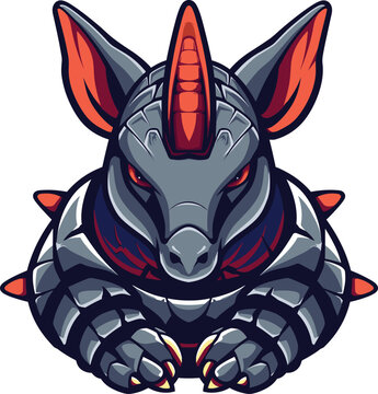 Esport vector logo armadillo, armadillo icon, armadillo head, vector. Armadilo Animal vector cartoon illustration.