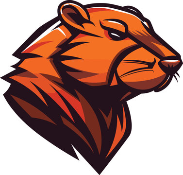 Beaver Mascot Logo for Sport and Esport, Cartoon Beaver Mascot. Esport vector logo beaver, beaver icon, beaver head, vector