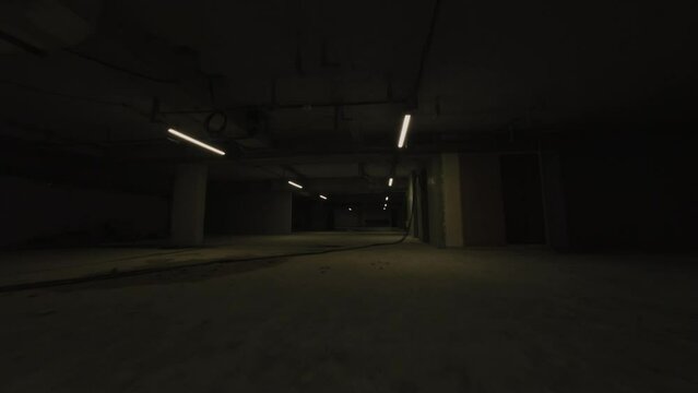 Underground indoor parking in construction