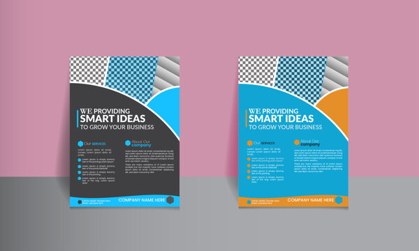 Modern flyer design, perfect for professional business marketing.  a4 flyer design template for print. 