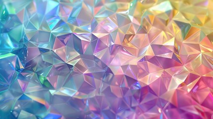 a shimmering, solid-colored diamond texture background, casting iridescent hues in every direction. 