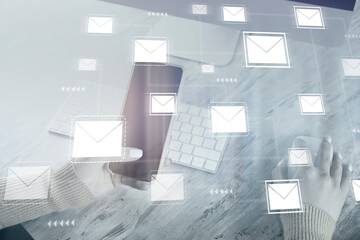 email and notification concept, business