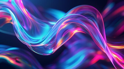 Colorful Abstract Background With Lines and Curves