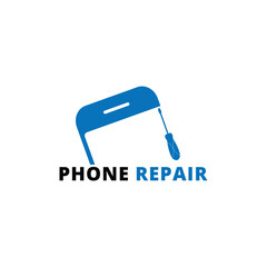 Smart phone device repair symbol, logo, icon, sign template for your service.