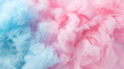 A soft, fluffy texture background in pastel colors of pink and blue.