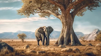 Foto op Plexiglas African elephant © danang
