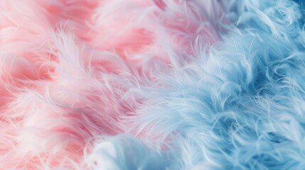 A soft, fluffy texture background in pastel colors of pink and blue.