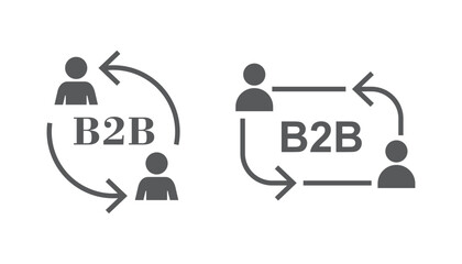 B2b icon design, isolated on white background, vector illustration