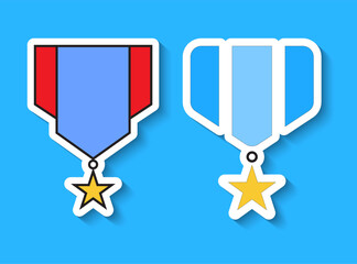 Medal award icon design, isolated on white background, vector illustration