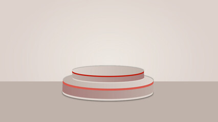 podium with pedestal, Product presentation 3D promotional Banner Background