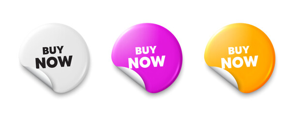 Buy Now tag. Price tag sticker with offer message. Special offer price sign. Advertising Discounts symbol. Sticker tag banners. Discount label badge. Vector