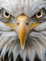 A Close Up Detailed Photo of an Eagle's Face