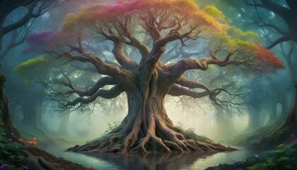 Surreal Tree Of Life Magical Roots Ethereal Bran Upscaled 3