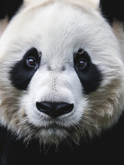 Fototapeta premium A Close Up Detailed Photo of a Panda's Face