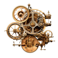 Steampunk Gears isolated on transparent background