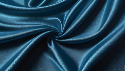 Fototapeta premium Blue glitter silk Fabric For Christmas, wedding, birthday, valentine background 