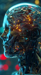 Next-Generation AI: High-Resolution Insight into a Humanoid's Head with Artificial Intelligence Synapses