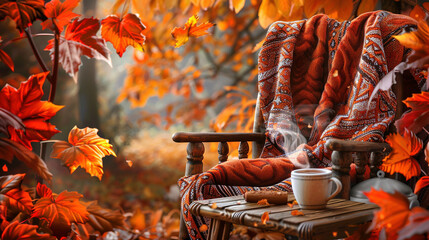 Cozy Autumn Vibes: Foliage, Blankets, and Warm Drinks