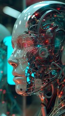 Next-Generation AI: High-Resolution Insight into a Humanoid's Head with Artificial Intelligence Synapses