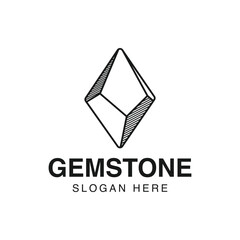 gemstone logo template vector illustration