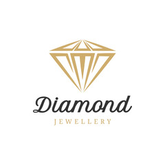 diamond jewelry geometry logo icon vector