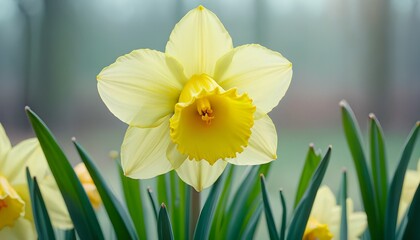 daffodils in the wind