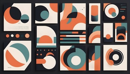 Set Of Abstract Modern Graphic Elements