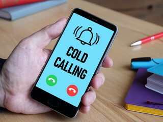 Cold calling is shown using the text