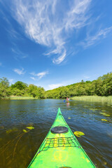 Ry, Jutland, Denmark - Kayaking on the lakes at Ry, Jutland, Denmark	