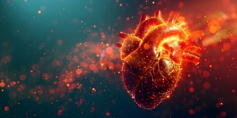 Understanding Heart Disease: Facts, Prevention Tips, and Prompt Medical Care. Concept Heart Disease, Prevention, Medical Care, Facts, Tips - obrazy, fototapety, plakaty