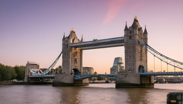 Serene Picturesque View Of The Tower Bridge And T Upscaled 3