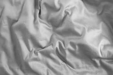 gray satin bed linen background - 766569154