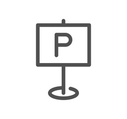 Parking related icon outline and linear vector.